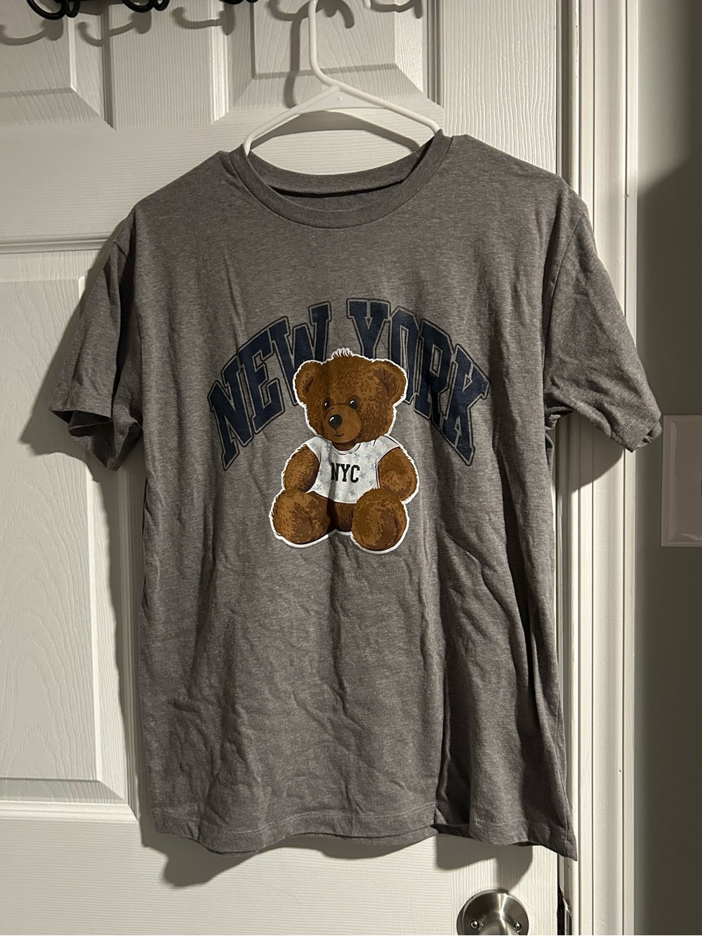 Grey ‘New York’ Teddy Bear Tee Shirt